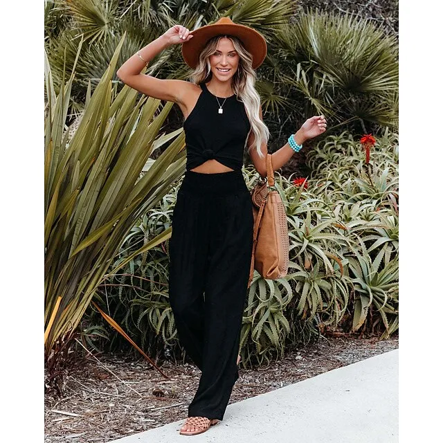 Women‘s Casual Fashion Culottes Wide Leg Chinos Wide Leg Side Pockets Cotton Linen Full Length Pants Casual Weekend Micro-elastic Chinese Style Comfort Mid Waist White Black Khaki S M L XL XXL