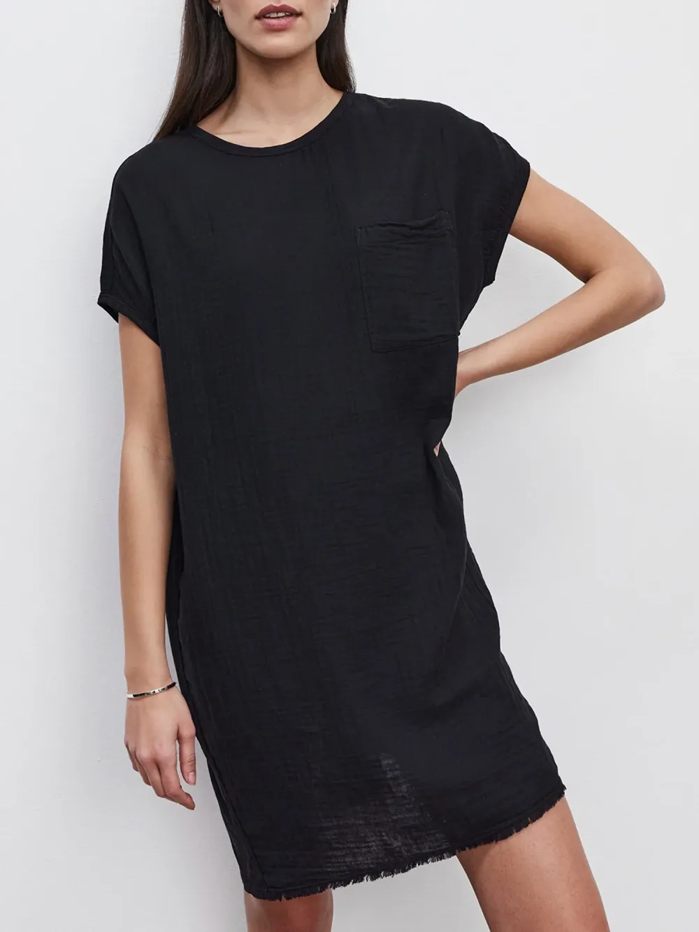 Crew Neck Black Dress