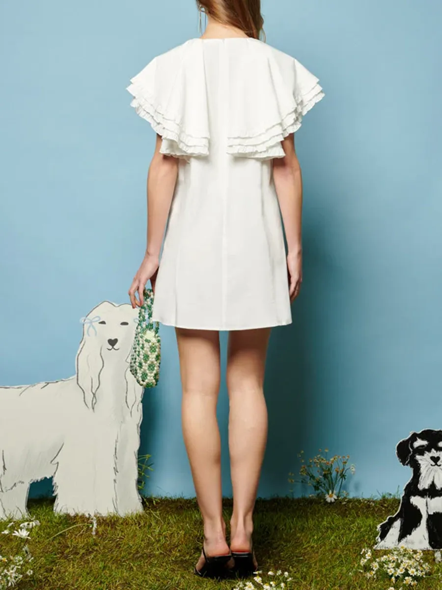 Lace Trim Mini Dress