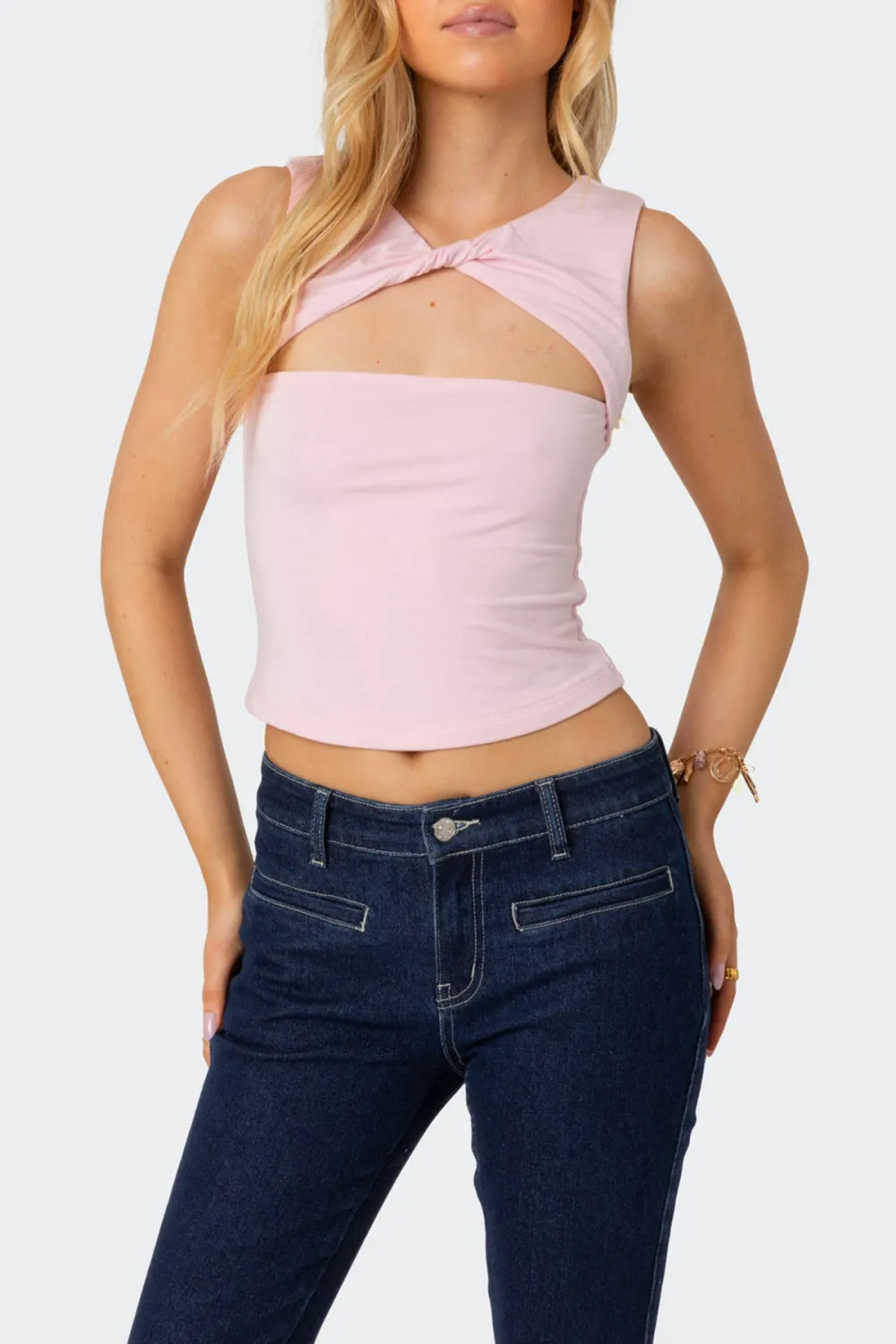 Twisted Cut Out Tank Top