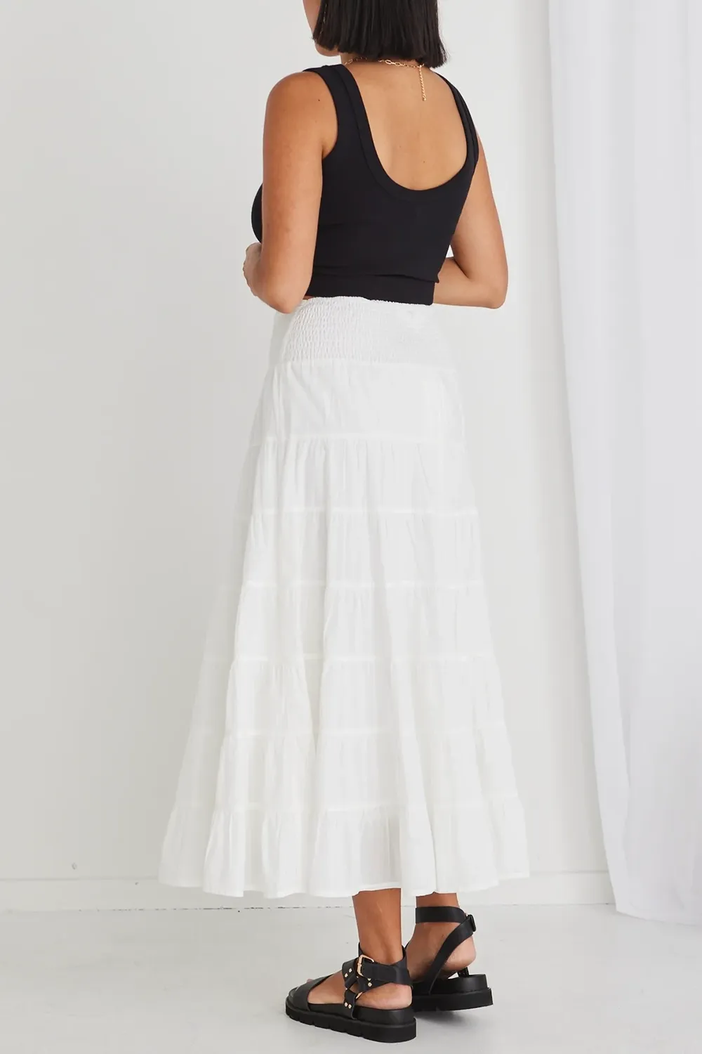 Black Ribbed Crop Tank Top