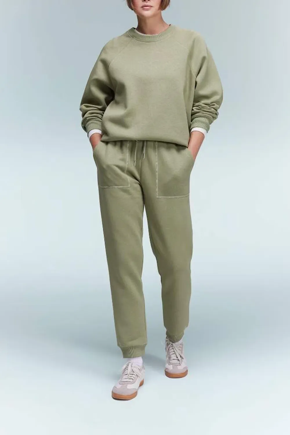 Thick Sweatshirt Fabric Trousers