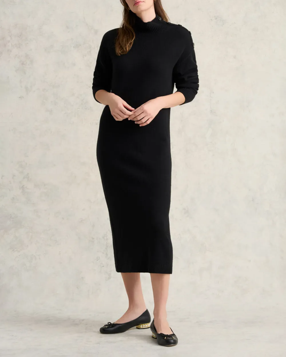 Button Detail Jumper Dress