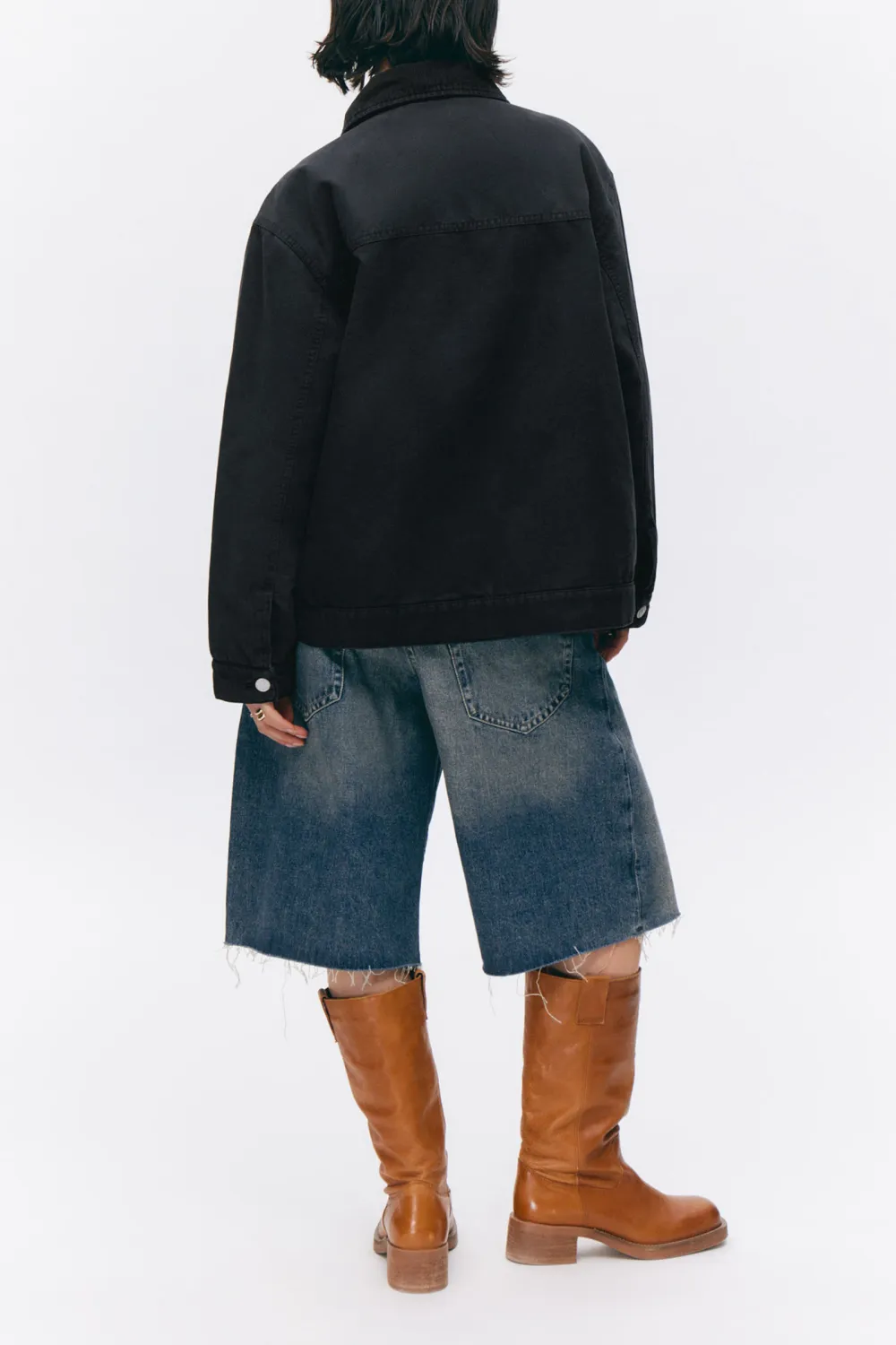 Zip Up Drop Shoulder Jacket