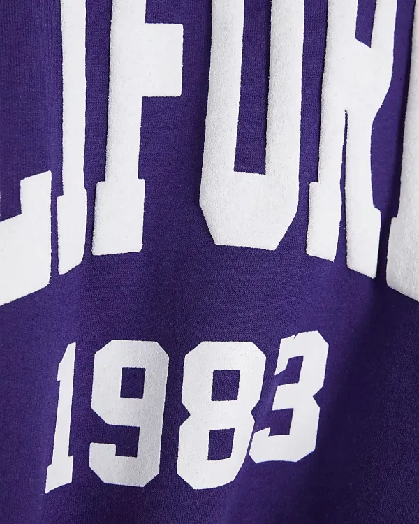 Women's Loose Purple Cotton Sweatshirts