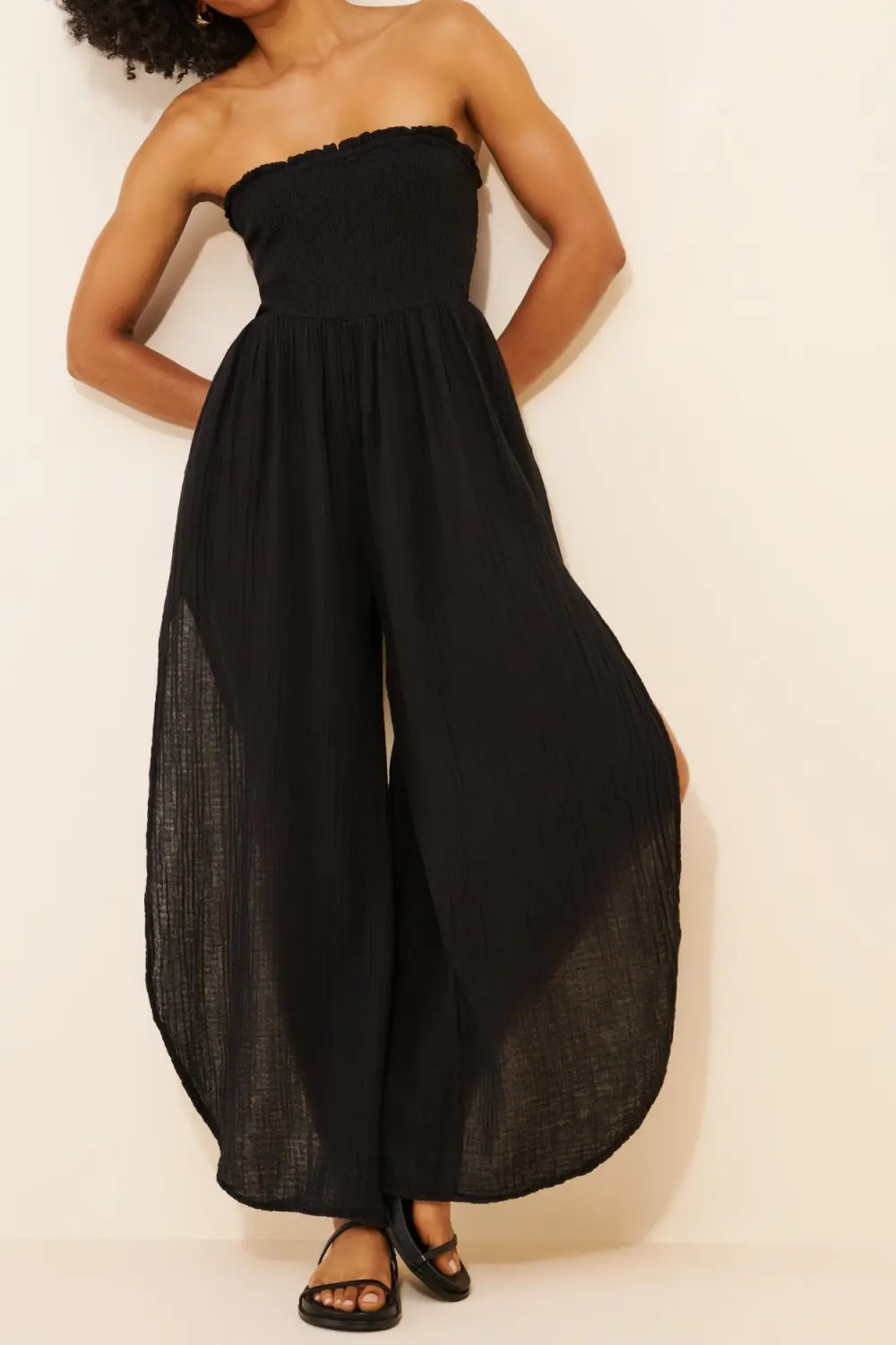 Strapless Gauze Jumpsuit