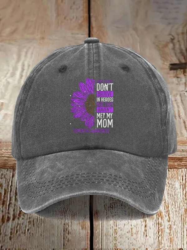 Dementia Awareness Ribbon Mom Warrior Baseball Caps