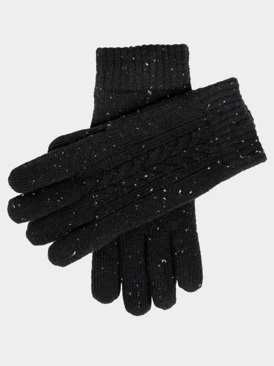 BLACK SPECKLED KNIT GLOVES​