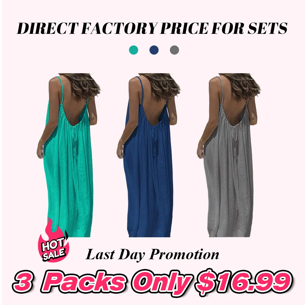Women's Solid Color Cami Lounge Dress, Elegant Sleeveless Long Dress for Summer, Ladies Sleepwear for Indoor Wear