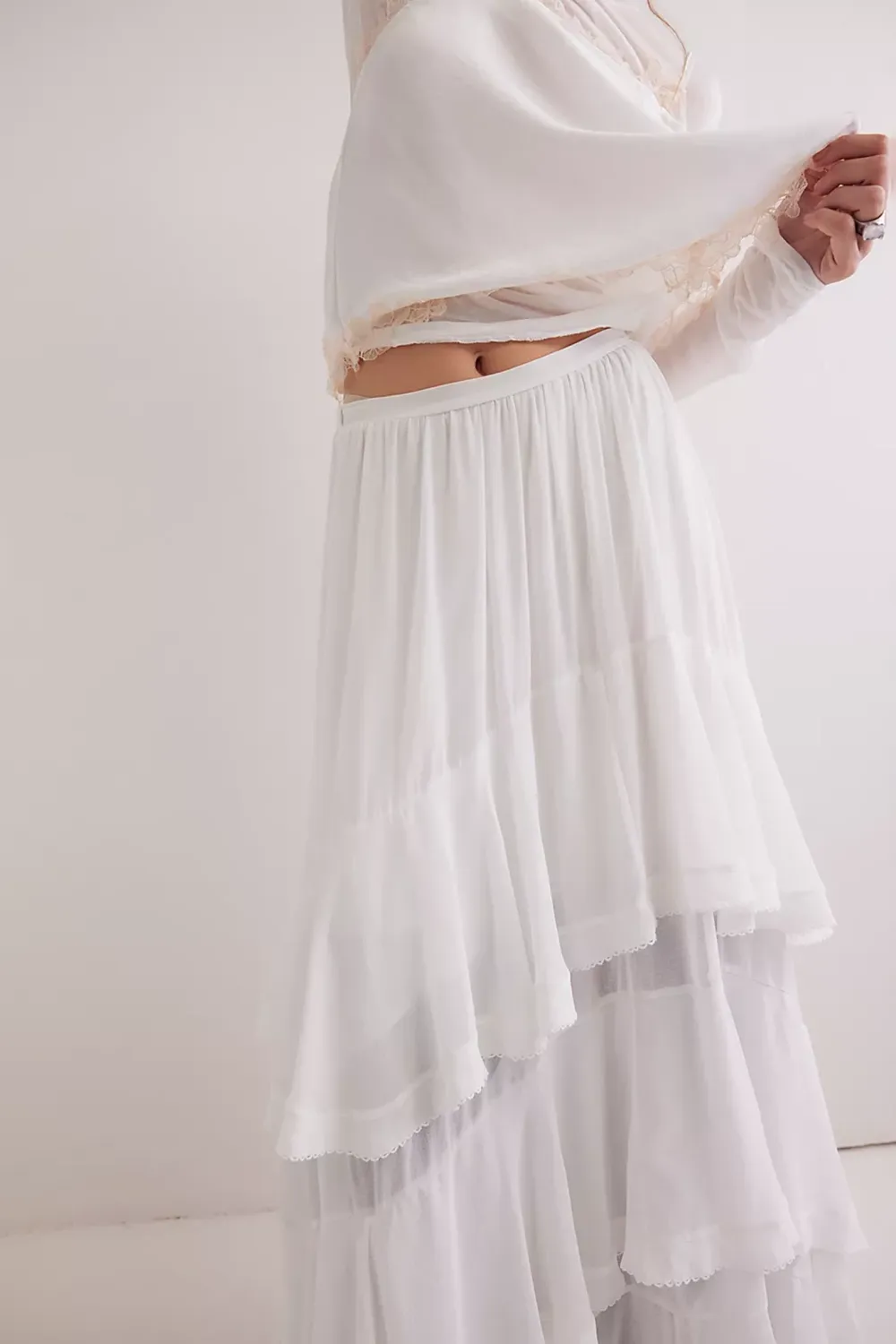 Ruffled Tiered Maxi Skirt