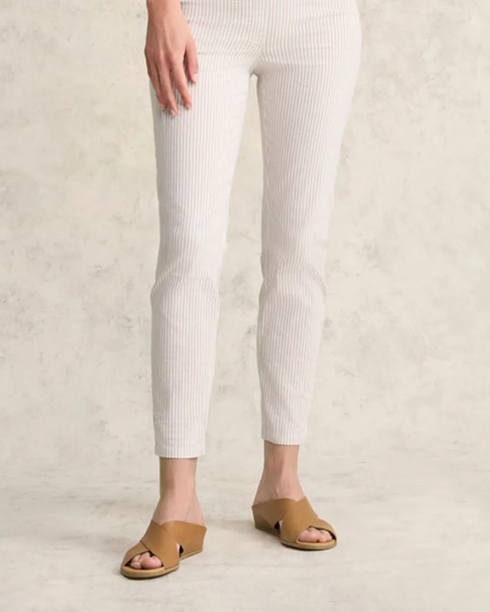 Elasticated Waistband Ankle Length Stretch Pants