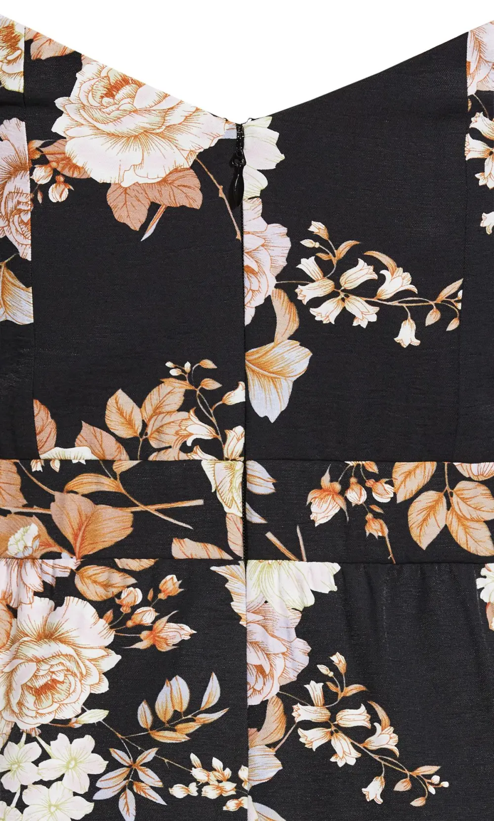 Evans Black Floral Print Bardot Smock Dress