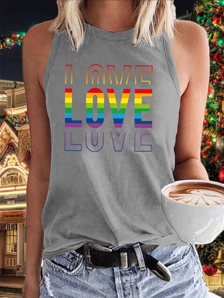 Women's Love Gay Day Crew Neck Vest
