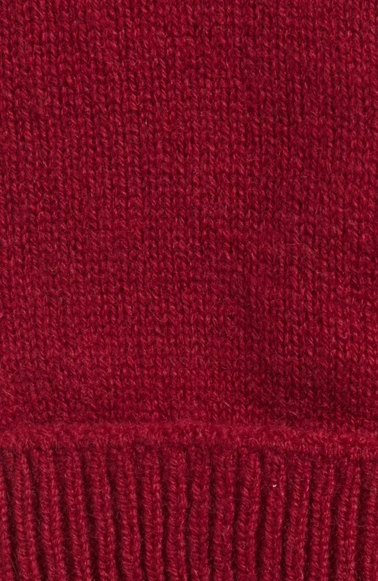 Equestrian Design Embroidered Cashmere Blend Gloves