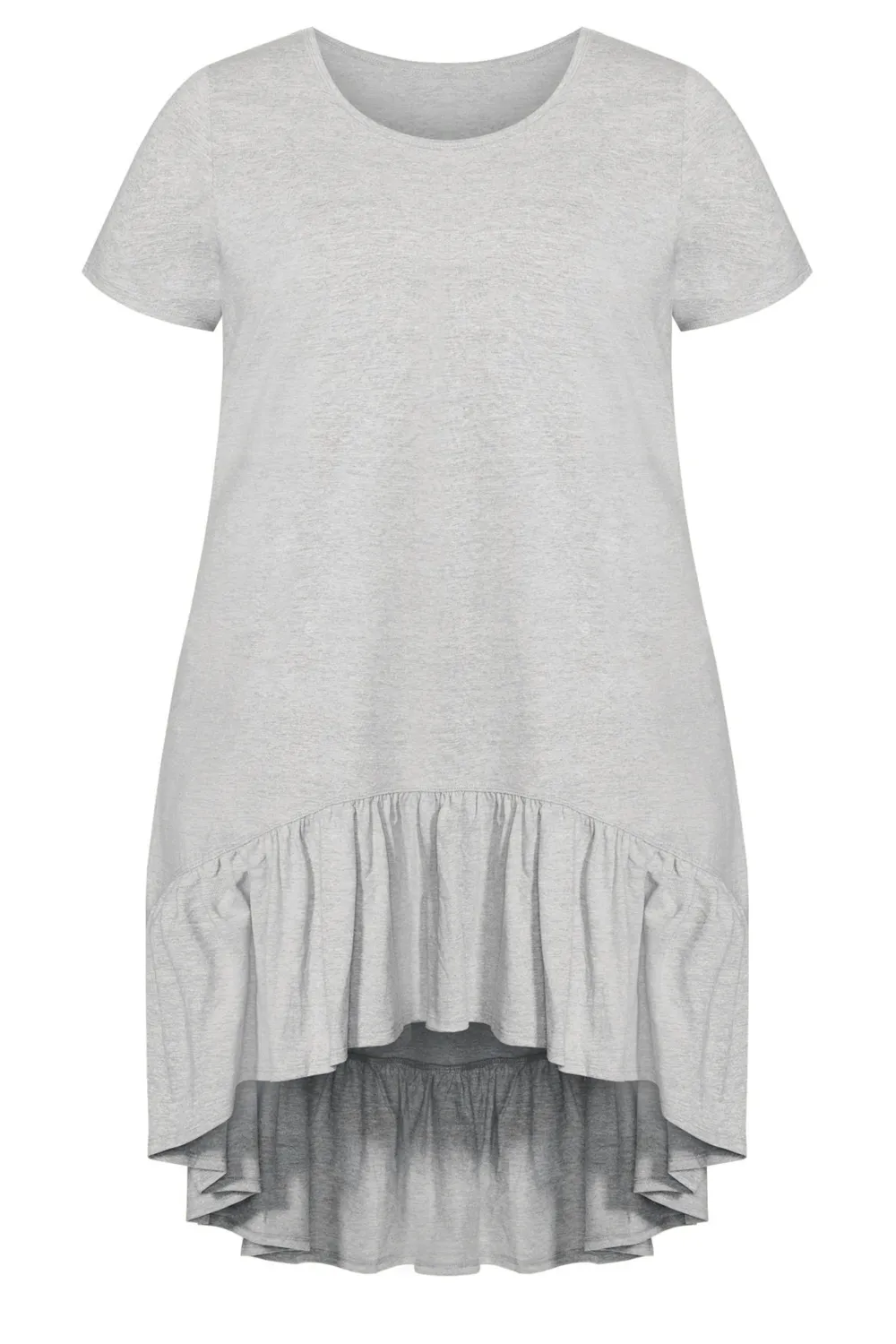 Evans Grey Dipped Smock Hem T-Shirt Dress