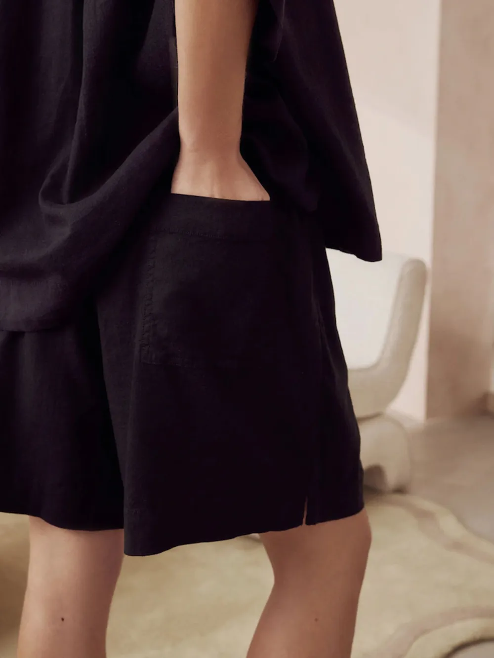 Casual Solid Color Loose Shorts