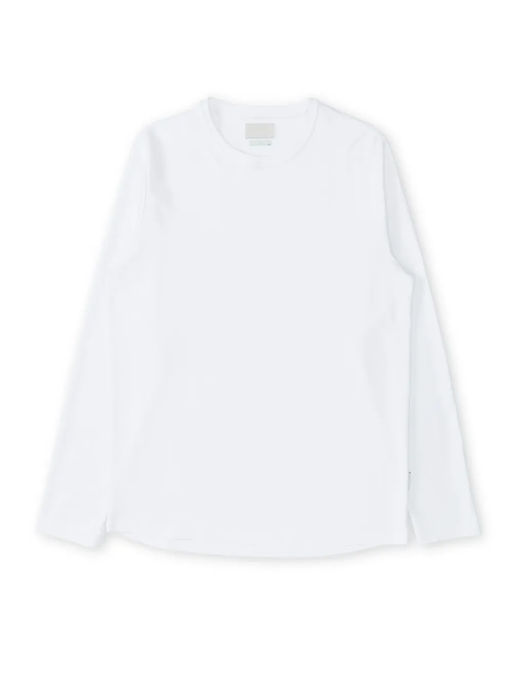 White Crew Neck Long Sleeve Plain T-Shirt