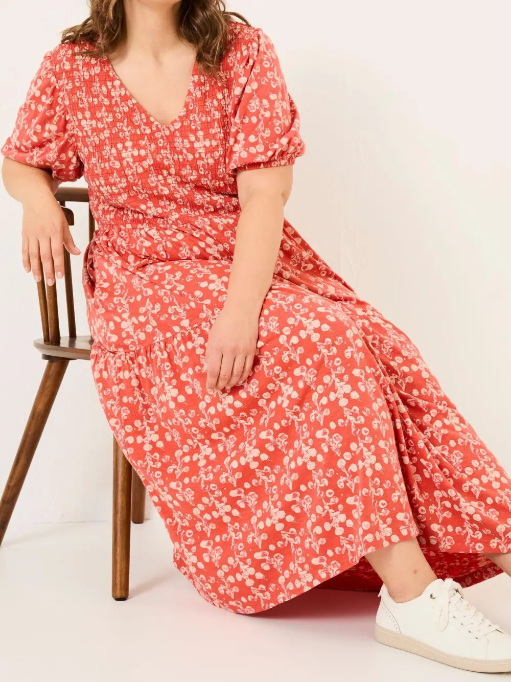 Burnt Orange Danielle Midi Dress