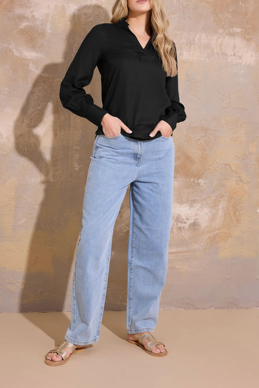 Pleated Viscose Fiber Shirt