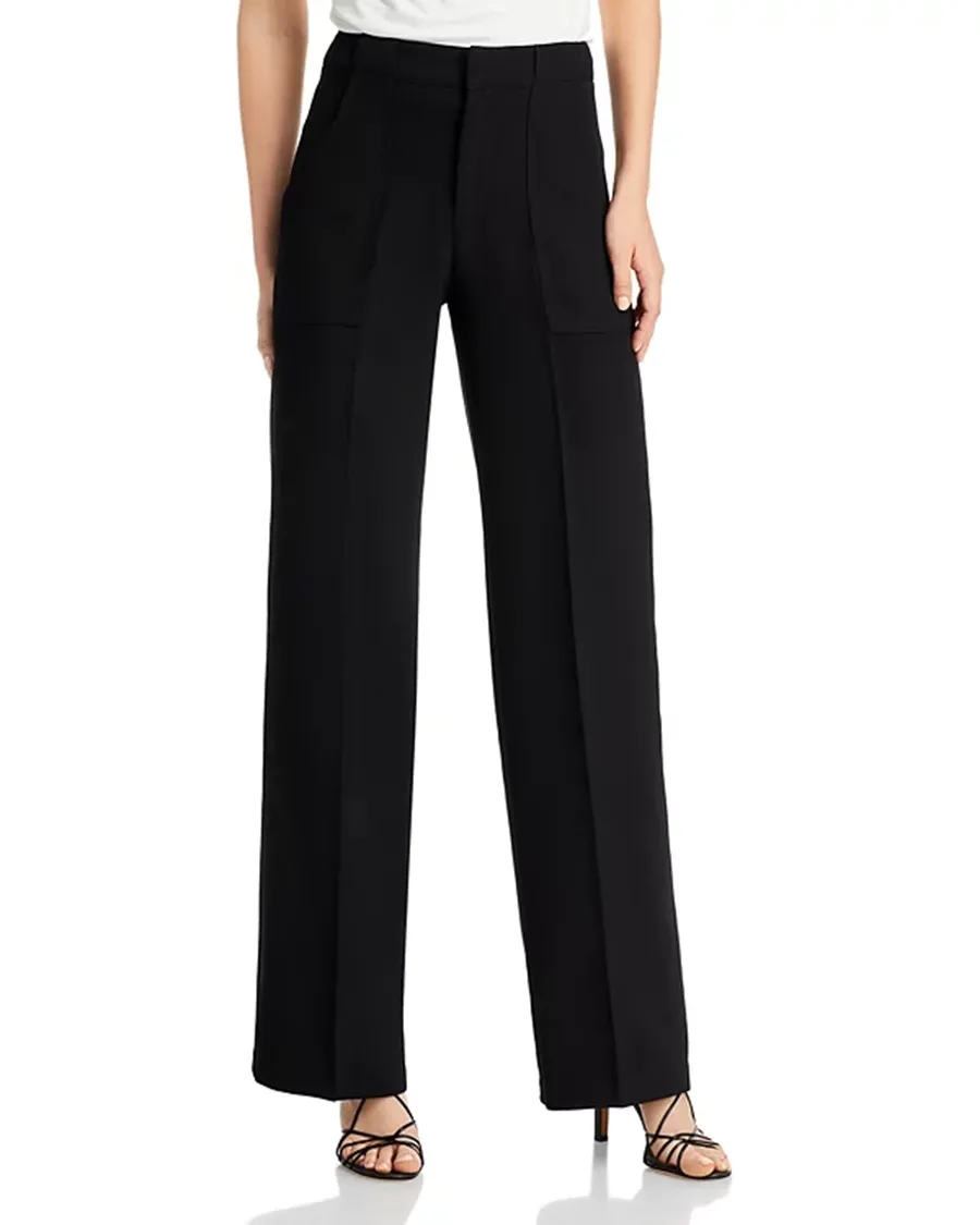 Belt Loops Wide Leg Pants