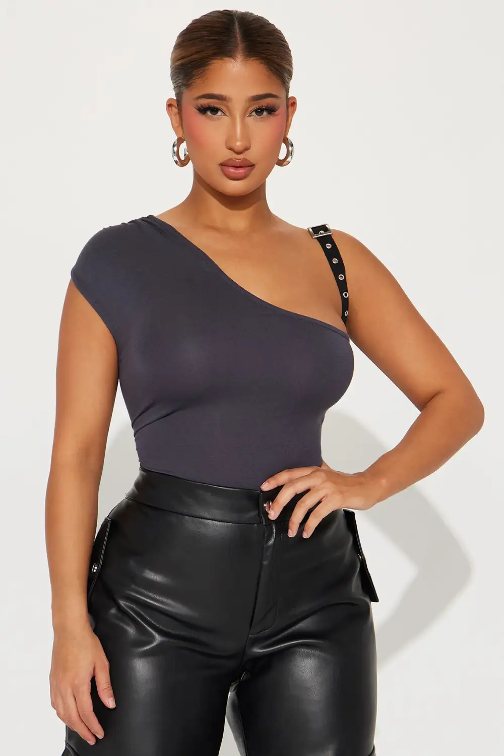 What Attitude Bodysuit - Charcoal