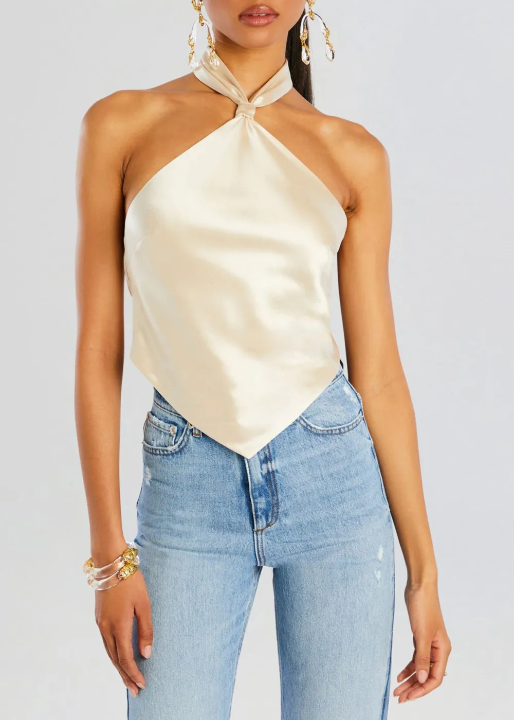 Halter Neck Solid Top