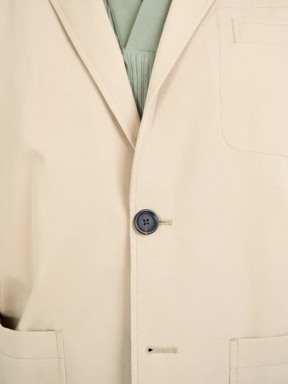 Beige Casual Style Lapel Linen Blazer