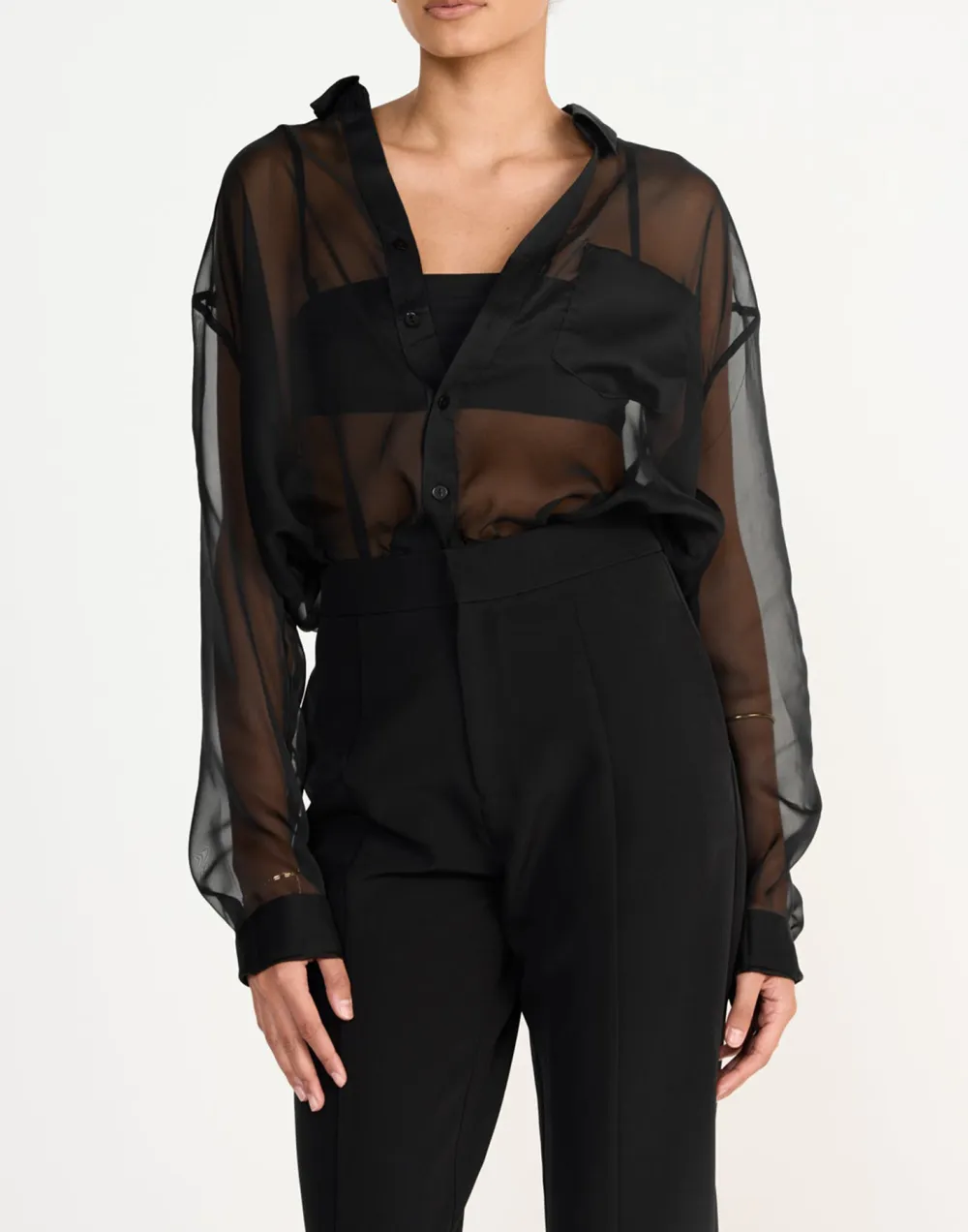 Fashionable Transparent Women's Shirt