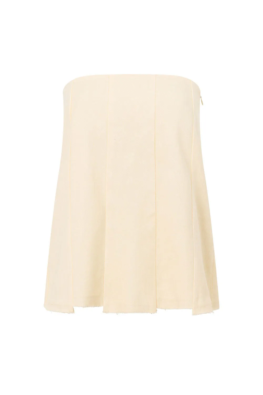 Strapless Layered Linen Top