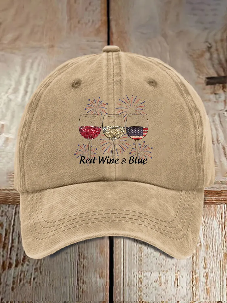 Red Wine And Blue Baseball Caps