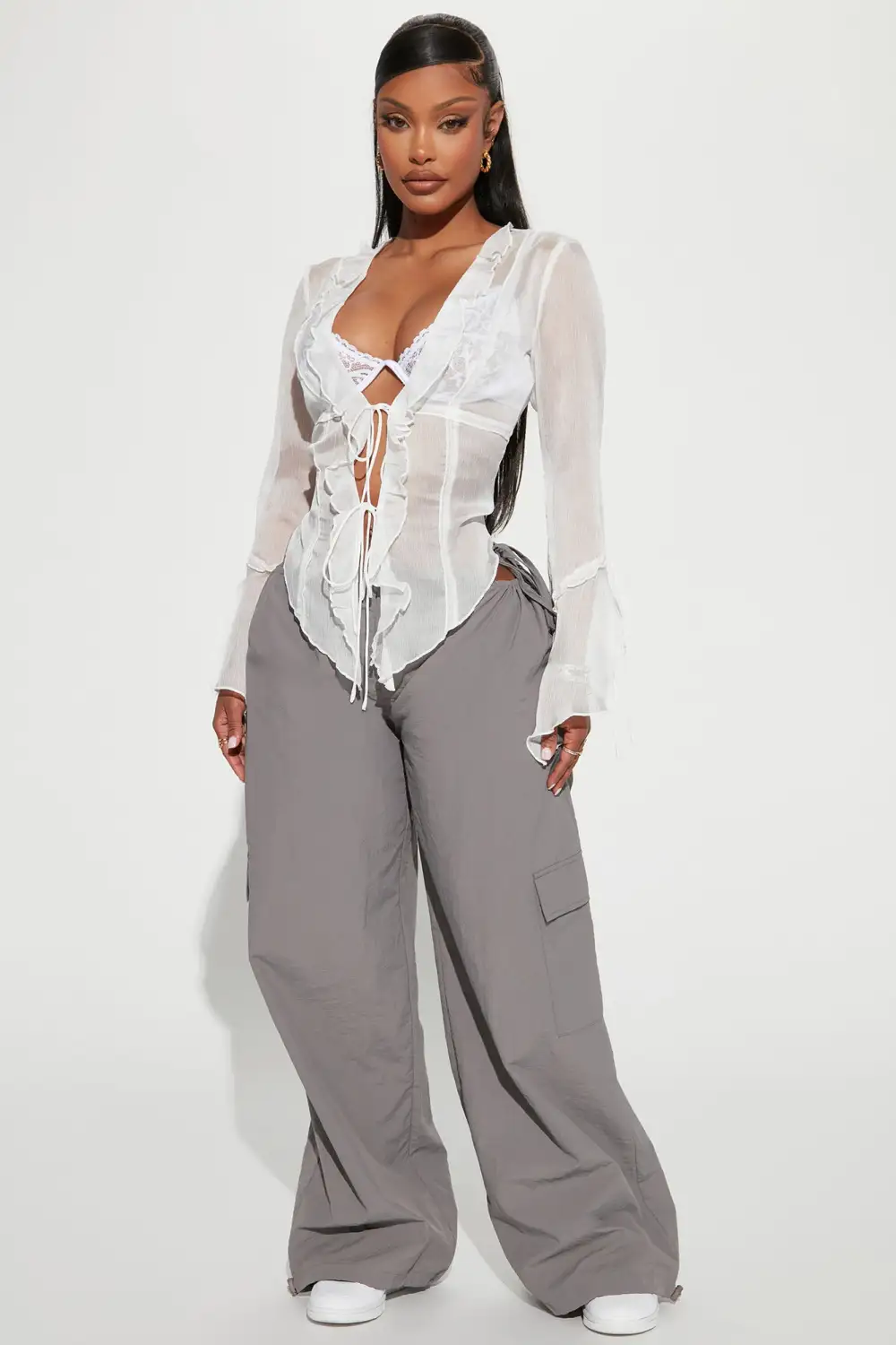 Sweet Sensation Ruffle Blouse - White