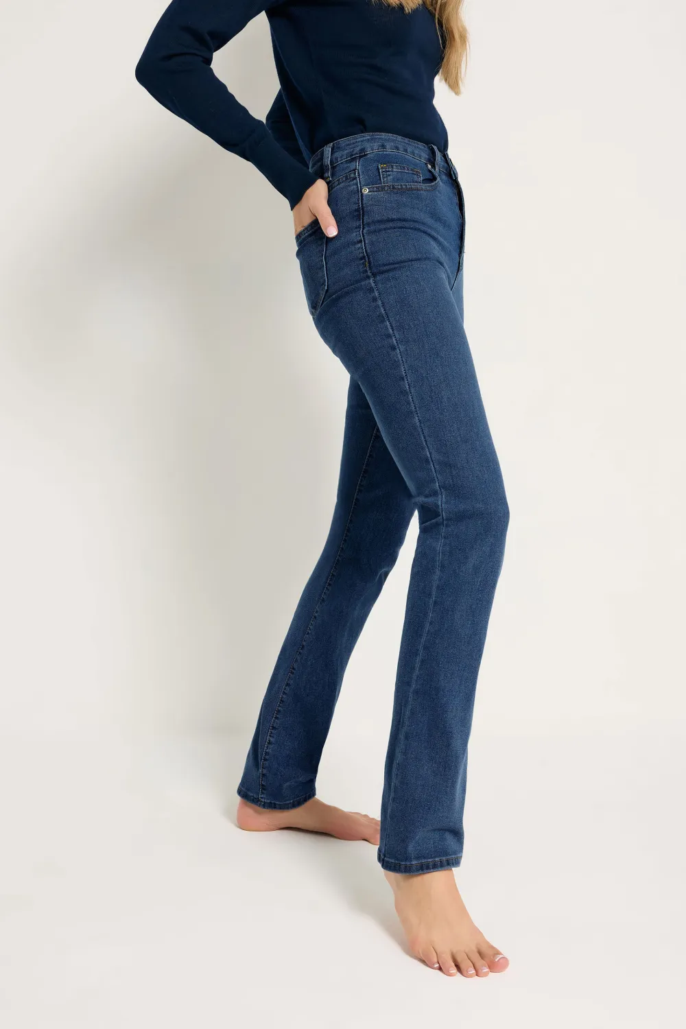 Button Up High Rise Jeans