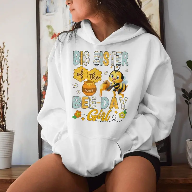 Big Sister Of The Bee-Day Girl Bee Birthday Party Women Hoodie