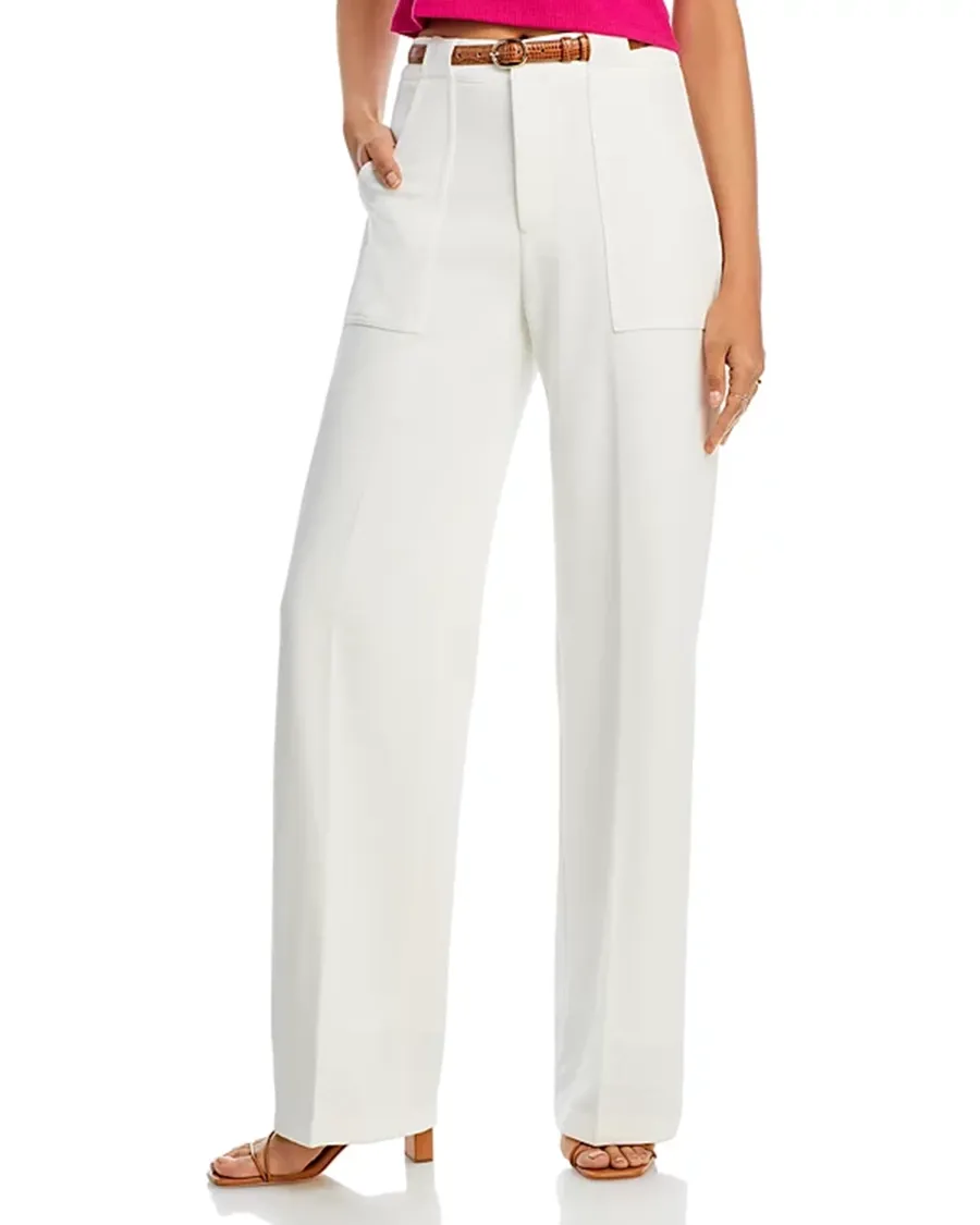 Belt Loops Wide Leg Pants