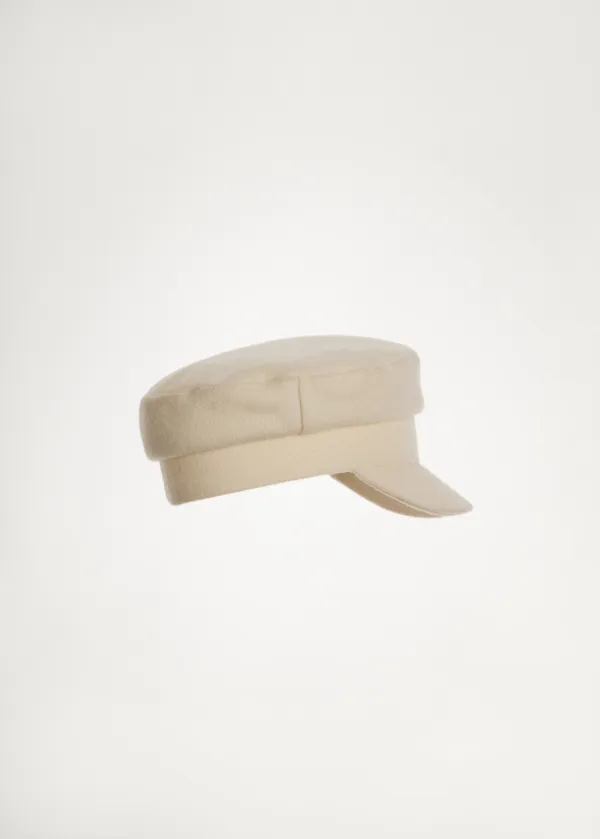 Casual Style Ecru Baker Cap