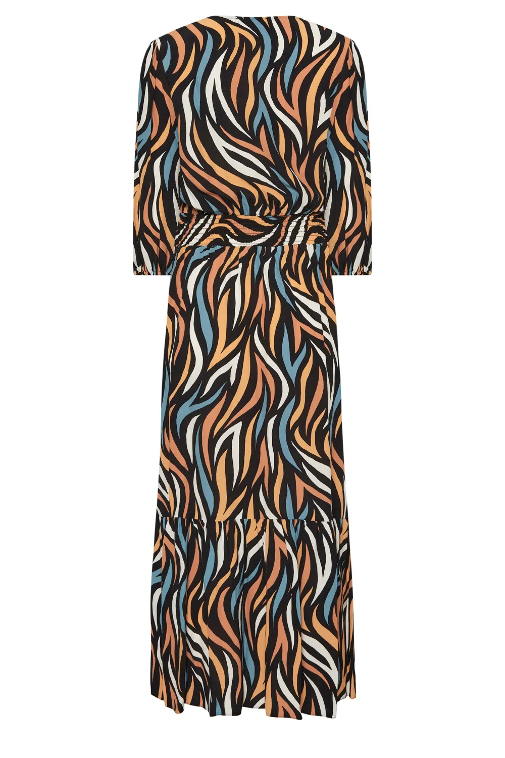 M&Co Black Abstract Print Maxi Dress