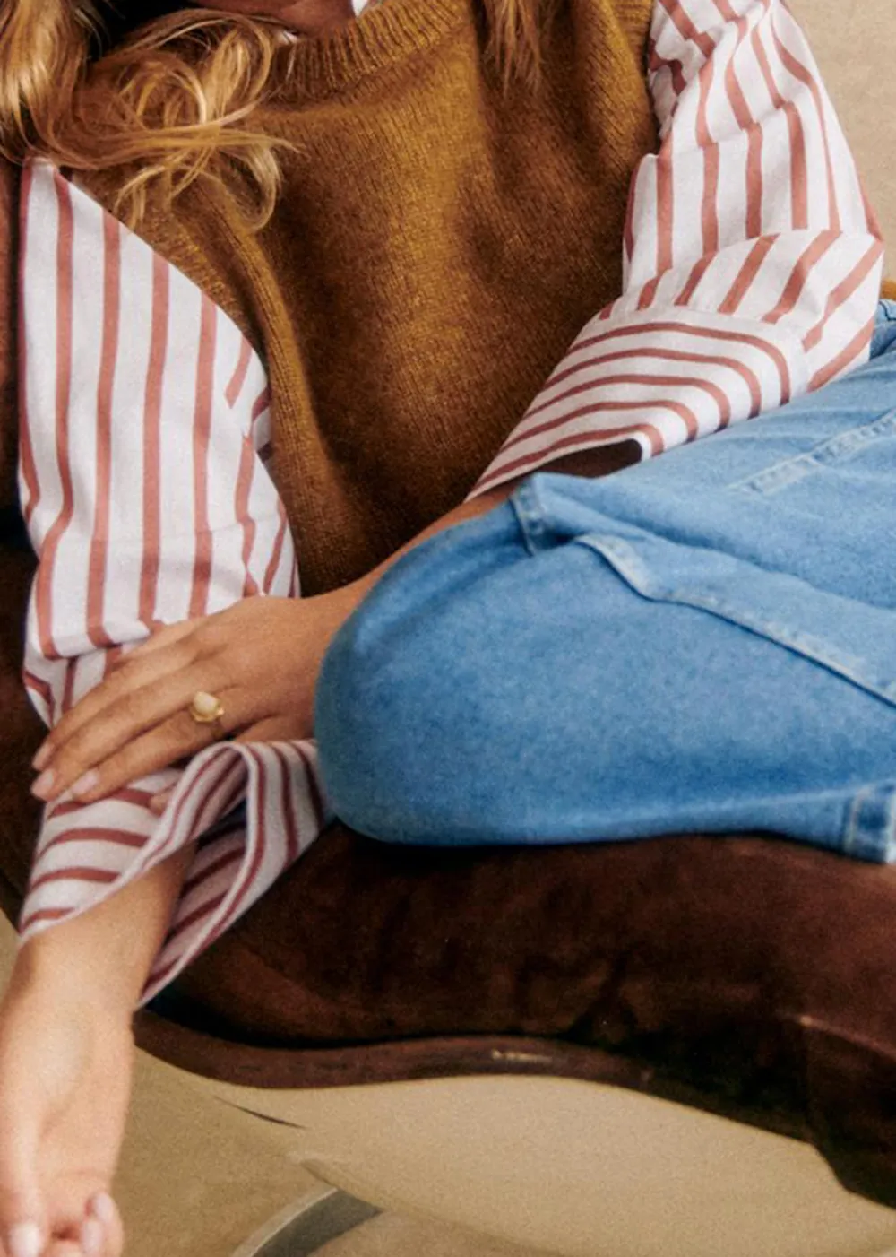 Long Sleeved Striped Loose Shirt