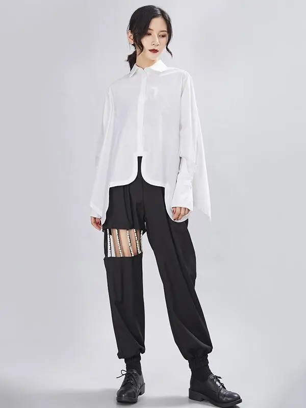 Original Cropped Solid Designed Shirt