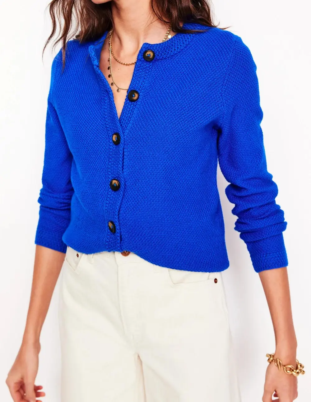 Gallery Blue Trim Cardigan