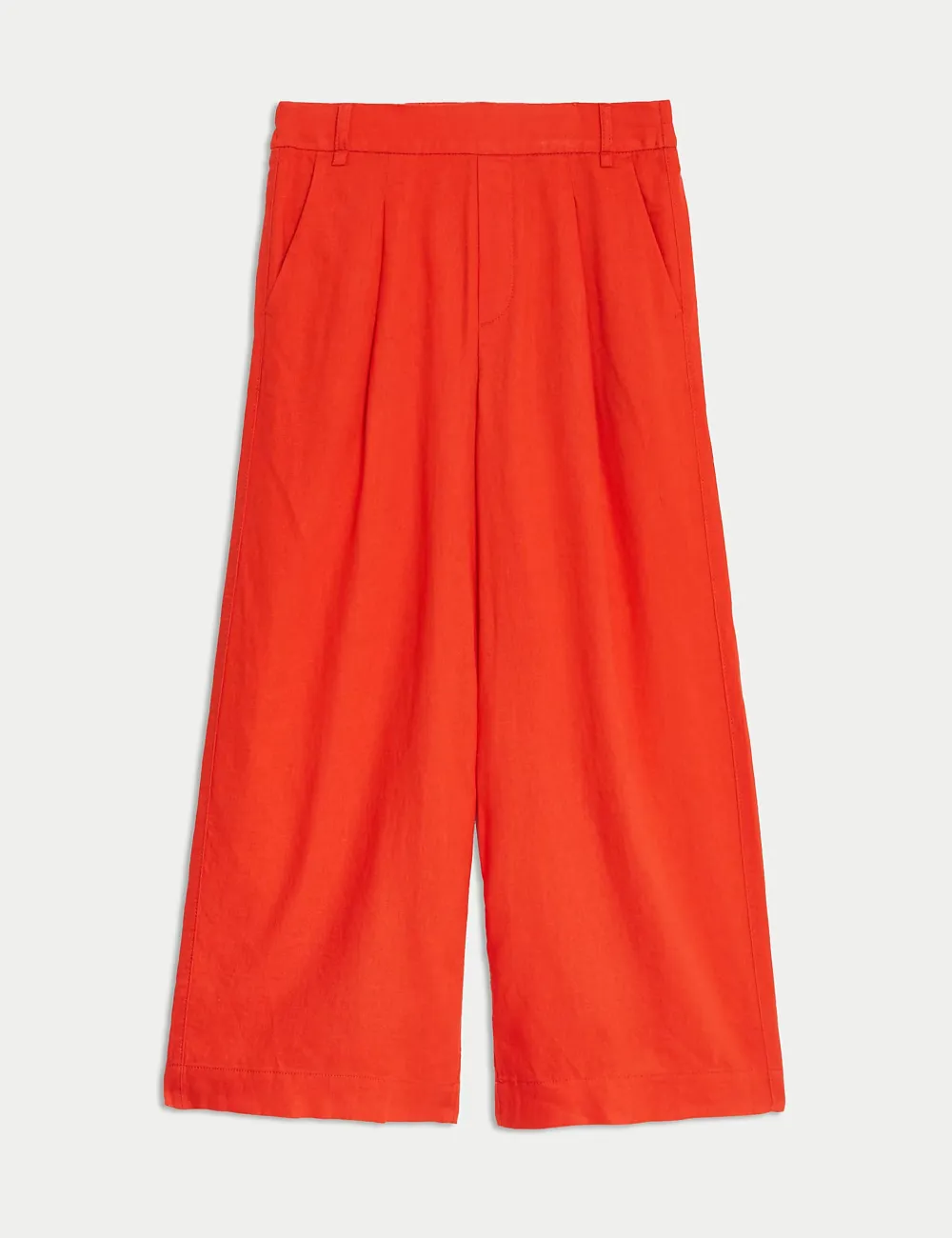 Black Shirred Wide Leg Trousers