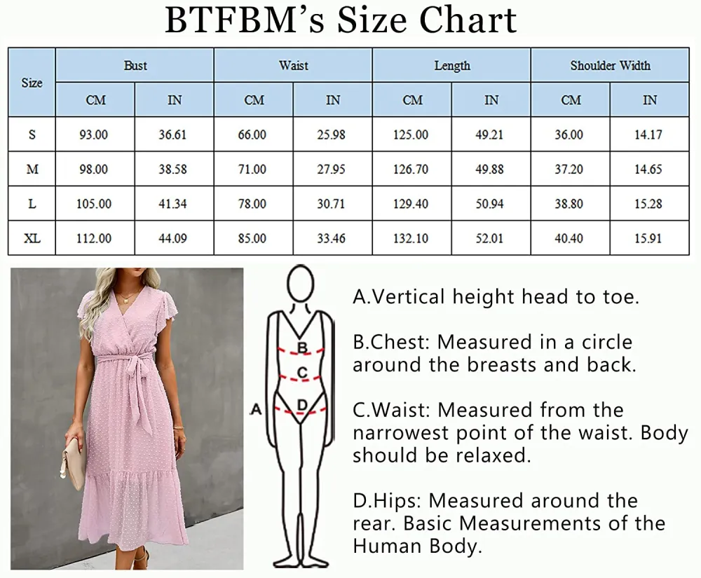 Women Summer Bohemian Floral Casual Wrap V Neck Ruffle Cap Sleeveless Belt A-Line Pleated Hem Swing Midi Sun Dress