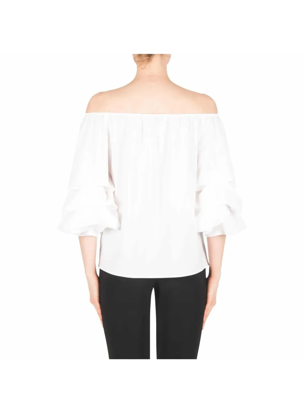 White Off - Shoulder Puff - Sleeve Top