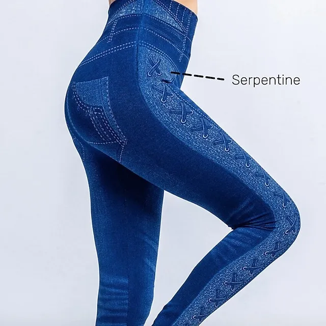 Women's High Elasticity High Waist Athletic Athleisure Black Blue S M Summer Spring