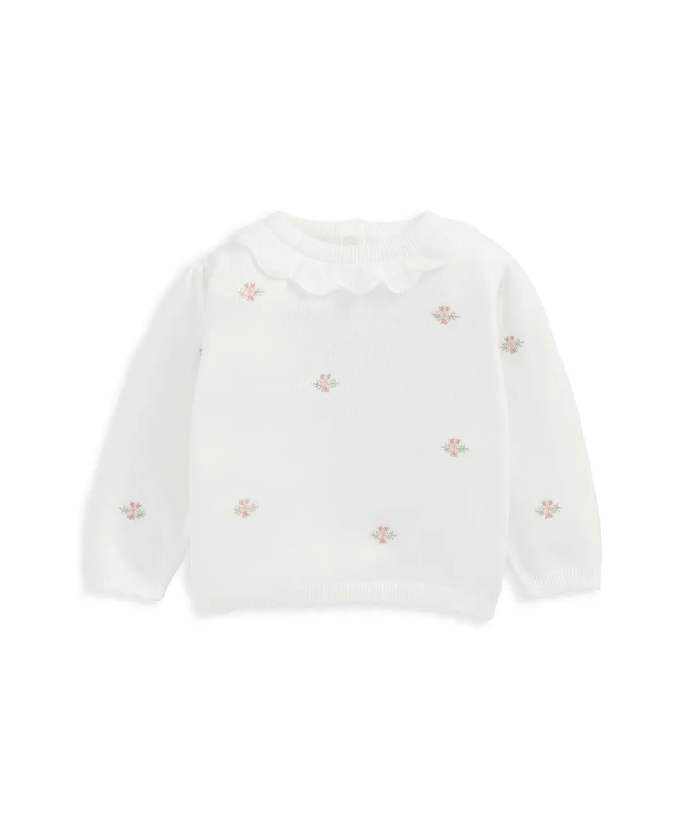 Embroidered Knit Outfit Set