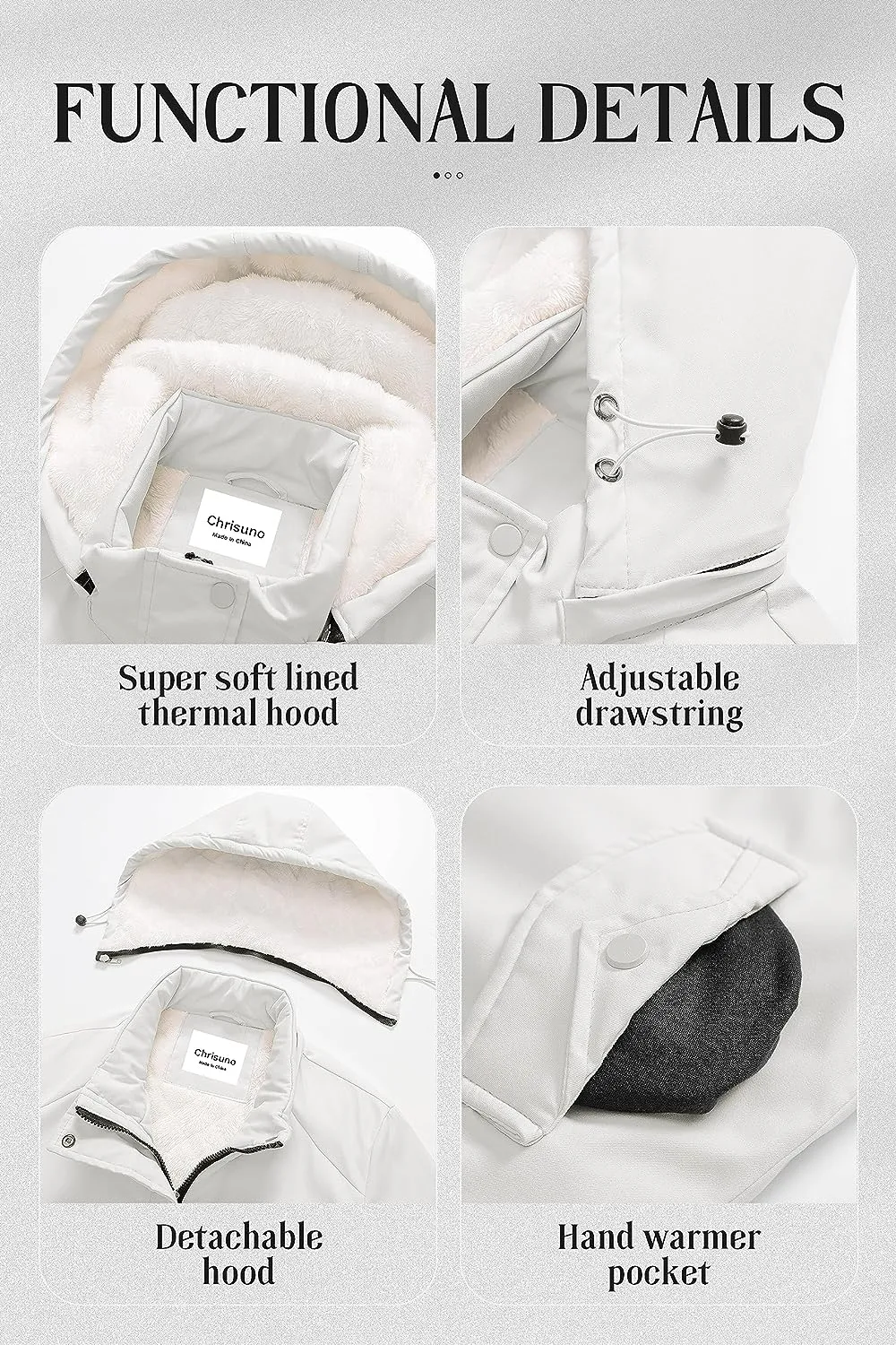 Women's Mid-Length Parka Winter Outerwear Jacket Soft Fleece Warm Snow Coat