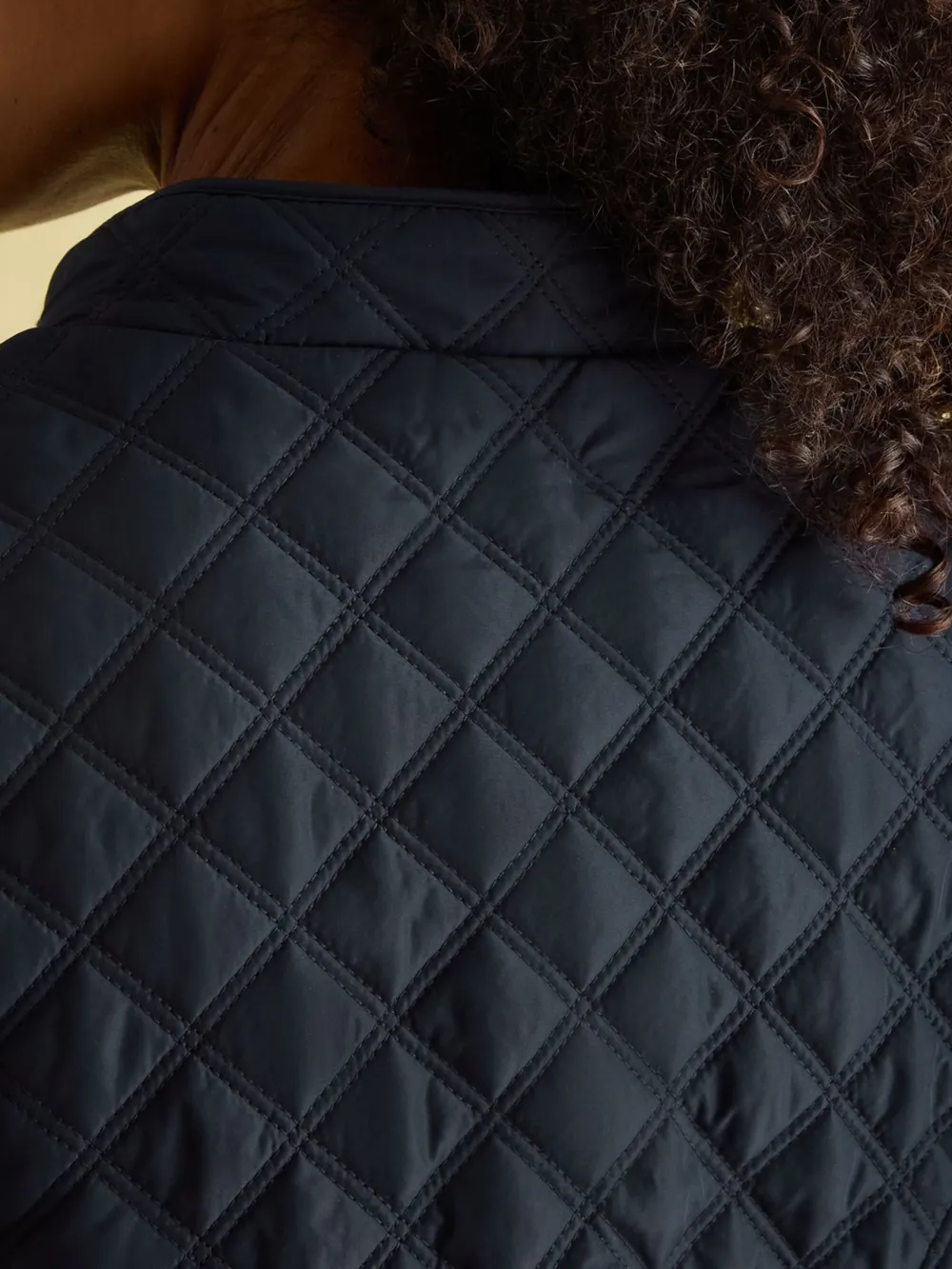 Navy Blue Showerproof Diamond Quilted Gilet