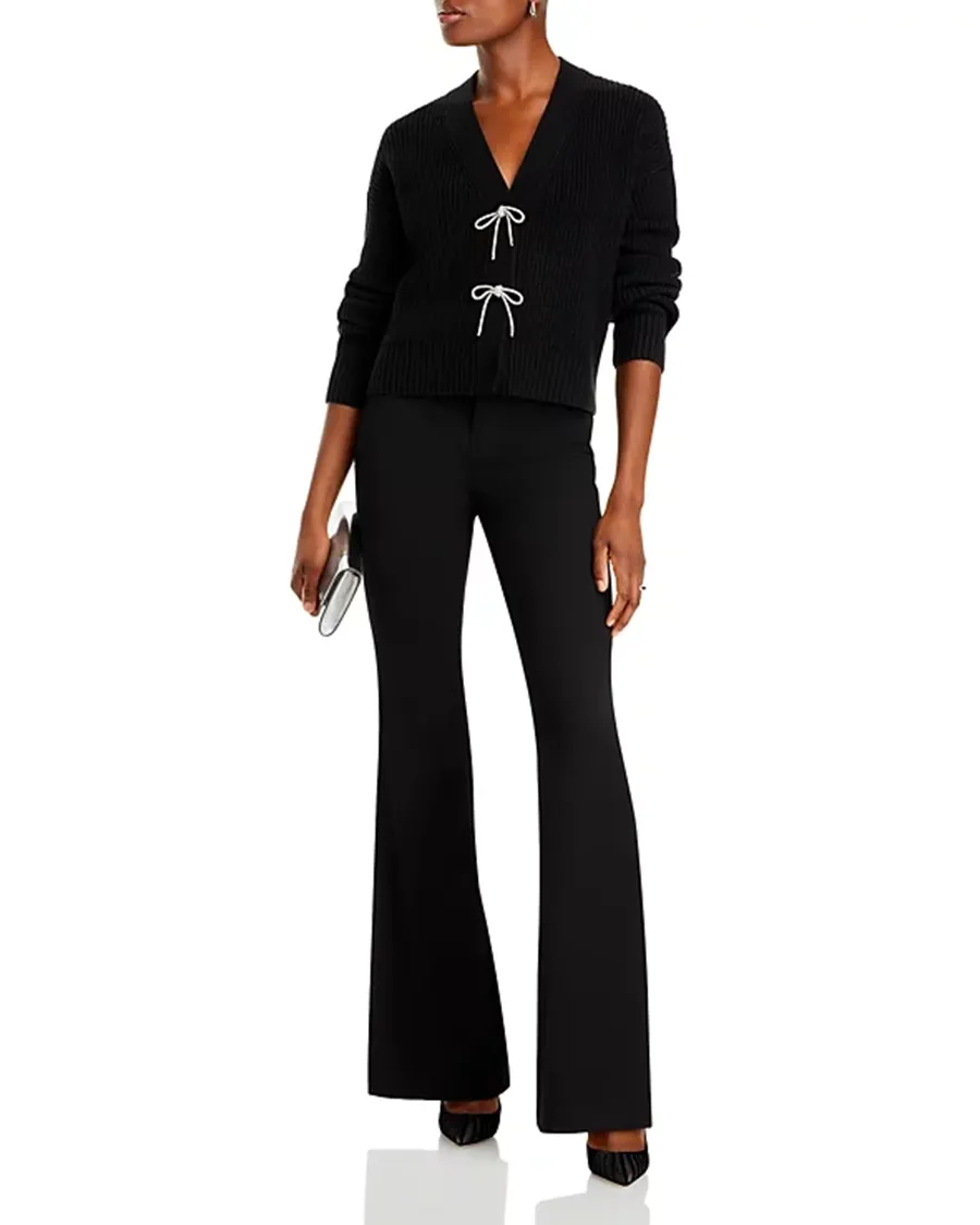 Sparkly Bow Embellished Cardigan