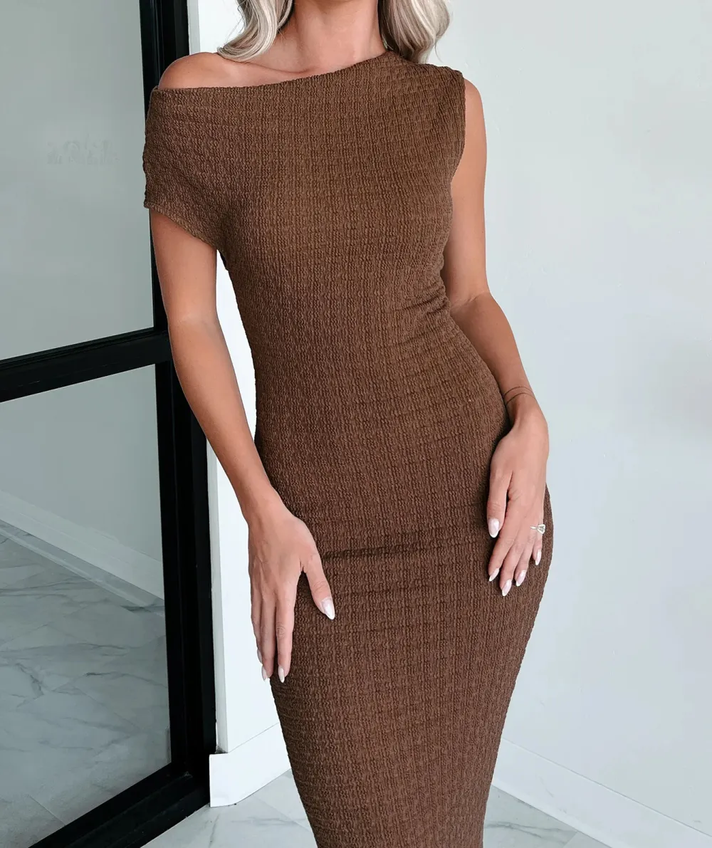 Fitted Satin Maxi Dress