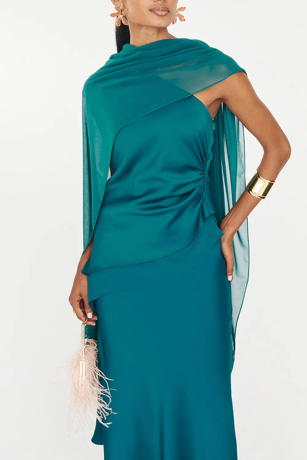 Petroleum Blue Artisan Craftsmanship Shawl