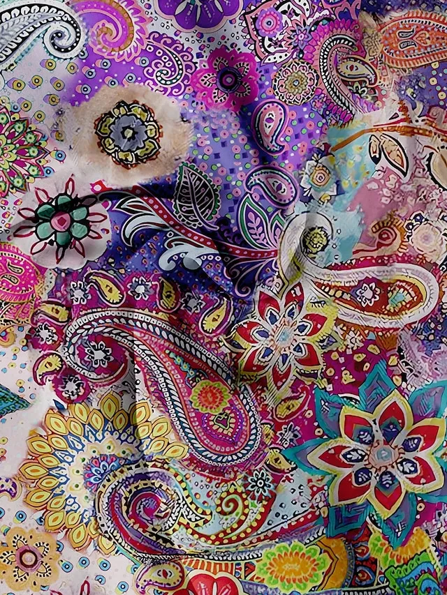 Women's Shirt Blouse Pink Red Blue Graphic Button Print Long Sleeve Casual Basic V Neck Regular Fit Spring Fall